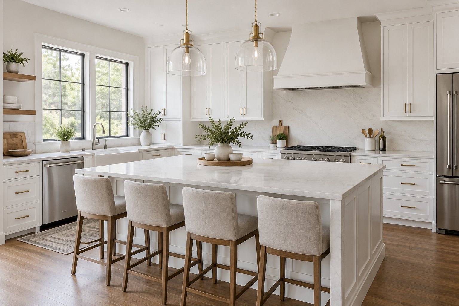 An updated kitchen in a New Jersey home, illustrative
